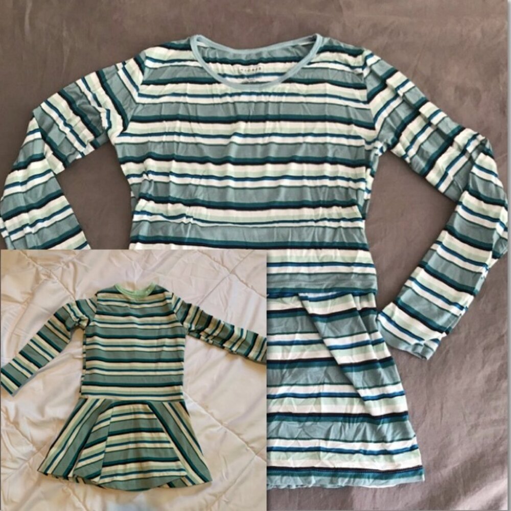 Kickee pants twinning set Mama nursing top and 2T dress sustainable bamboo